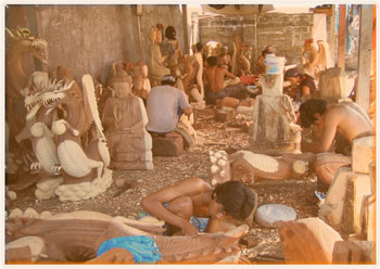 wood carving handicrafts work by hand made